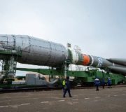 Корабль «Союз 2.1б», отправивший на орбиту 34 спутника OneWeb 21 марта 2020 года.