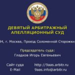 девятый арбитражный апелляционный суд